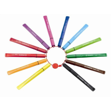 STABILO Filctoll készlet, 1 mm, STABILO "Cappi", 12 különbözõ szín filctoll, marker