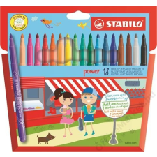 STABILO Filctoll készlet, 2 mm, STABILO Power, 18 különböző szín (TST28018) filctoll, marker