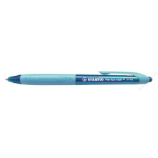 STABILO Golyóstoll, 0,38 mm, nyomógombos, kék tolltest, STABILO Performer+, kék (TST32841) toll