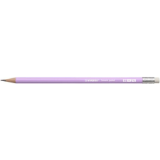 STABILO Grafitceruza radírral, HB, hatszögletű, STABILO "Swano Pastel", lila ceruza