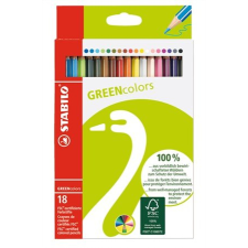 STABILO GreenColours Hatszögletű Színes ceruza készlet 18 különböző szín (18 db/csomag) színes ceruza