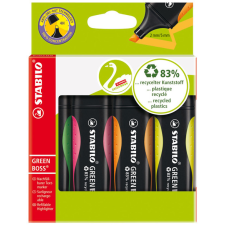 Stabilo Hungária Kft STABILO GREEN BOSS szövegkiemelő készlet 4 db-os filctoll, marker