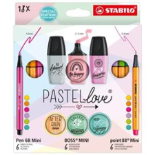STABILO MINI Pastellove 18 db-os készlet (STABILO_77/5-8-5) filctoll, marker