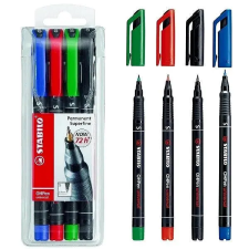 STABILO OHPen universal permanent S, 4 db tok filctoll, marker