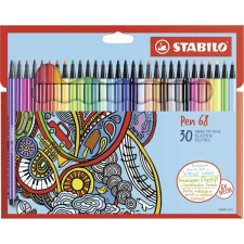 STABILO Pen 68 30 db karton tok filctoll, marker