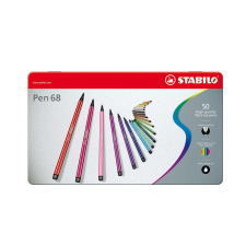 STABILO Pen 68, 50 darab filctoll fémdobozban filctoll, marker