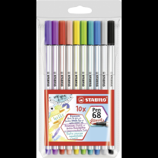 STABILO Pen 68 brush 10 db tok (4006381546157) filctoll, marker