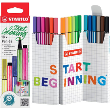 STABILO Pen 68 Zick-Zack Desk set, 18 szín filctoll, marker