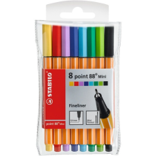 STABILO Point 88 Mini Wallet 8db-os vegyes színű tűfilc készlet filctoll, marker
