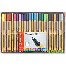 STABILO Point 88 Tűfilc készlet 0.4 mm 25 különböző szín filctoll, marker