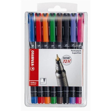 STABILO &quot;OHPen S&quot; alkoholos marker készlet 0,4 mm 8 különböző szín (841/8) filctoll, marker