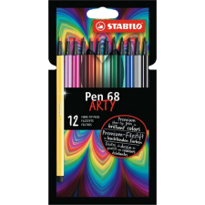 STABILO "Pen 68 ARTY", 12 különböző szín 1 mm filctoll, marker