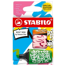 STABILO Stabilo BOSS MINI by Snooze One 3 db-os (zöld/pink/narancs) szövegkiemelő készlet filctoll, marker