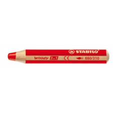 STABILO Színes ceruza, kerek, vastag, STABILO Woody 3 in 1, piros (TST880310) színes ceruza