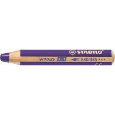 STABILO Színes ceruza, kerek, vastag, STABILO "Woody 3 in 1", viola színes ceruza