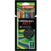 STABILO Színes ceruza készlet, hatszögletű, STABILO "GreenColors ARTY", 12 különböző szín