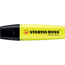 STABILO Szövegkiemelő 2-5mm, vágott hegyű, STABILO Boss original sárga filctoll, marker