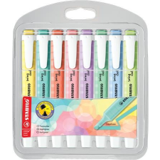 STABILO Szövegkiemelő készlet, 1-4 mm, STABILO &quot;Swing Cool Pastel&quot;, 8 különböző szín filctoll, marker