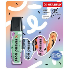 STABILO Szövegkiemelő készlet, 2-5 mm, STABILO &quot;Boss Original Ju Schnee&quot;, 4 különböző szín filctoll, marker