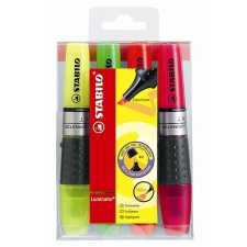 STABILO Szövegkiemelő készlet, 2-5 mm, STABILO &quot;Luminator&quot;, 4 különböző szín filctoll, marker