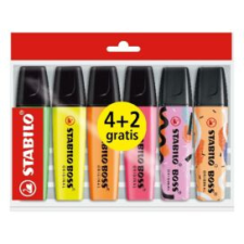 STABILO Szövegkiemelő STABILO Boss  4+2 db/készlet filctoll, marker