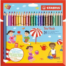 STABILO Trio 24db-os vegyes színű színes ceruza + hegyező (STABILO_203/2-24) színes ceruza
