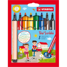STABILO Trio Scribbi 8db-os vegyes színű filctoll készlet filctoll, marker