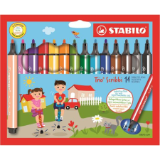 STABILO Trio Scribbi filctoll Többszínű 14 dB (368/14-01) filctoll, marker