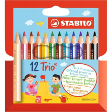  Stabilo Trio vastag rövid 12db-os vegyes színű színes ceruza színes ceruza