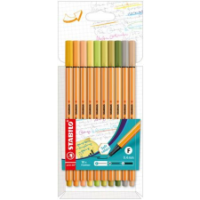 STABILO Tűfilc készlet, 0,4 mm, STABILO Point 88, 10 különböző szín (TST881022) filctoll, marker