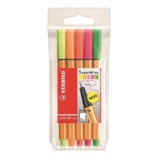 STABILO Tűfilc STABILO Point 88 Mini neon 5db-os készlet filctoll, marker