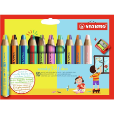 STABILO woody 3 az 1-ben duo 10 db tok hegyezővel színes ceruza