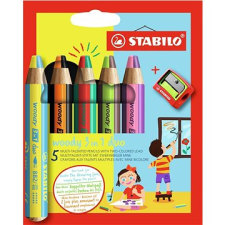 STABILO woody 3 az 1-ben duo 5 db tok hegyezővel színes ceruza