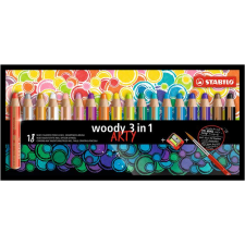 STABILO Woody 3 in 1 Kerek színes ceruza készlet (18 db / csomag) színes ceruza