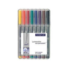 STAEDTLER Alkoholmentes marker készlet, OHP, 0,6 mm, STAEDTLER  Lumocolor® 316 , 8 különböző szín filctoll, marker
