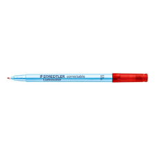 STAEDTLER Alkoholmentes marker, OHP, 0,6 mm, STAEDTLER &quot;Lumocolor® 305 F&quot;, piros filctoll, marker