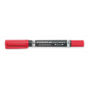  STAEDTLER Alkoholos marker, 0,6/1,5 mm, kúpos, kétvégű, STAEDTLER "Lumocolor® duo 348", piros