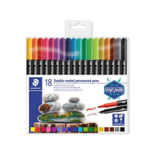 STAEDTLER Alkoholos marker készlet, Staedtler, Design Journey, kétvégű - 18 db filctoll, marker