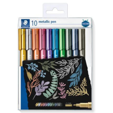 STAEDTLER Design Journey Metallic Pen Dekormarker készlet 1-2 mm kúpos 10 különböző szín filctoll, marker