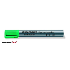 STAEDTLER Flipchart marker, 2 mm, kúpos, STAEDTLER &quot;Lumocolor 356&quot;, zöld filctoll, marker