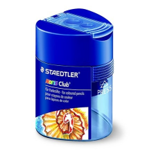 STAEDTLER Hegyező, kétlyukú, tartályos, STAEDTLER Noris 512 F , kék hegyező
