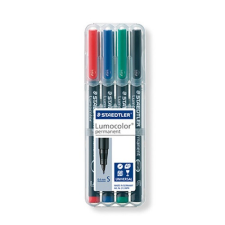 STAEDTLER Marker Staedtler Lumocolor permanent S 4 db-os klt. filctoll, marker