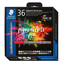 STAEDTLER MultiInk Pigment Arts Ecsetirón készlet - Vegyes színek (36 db / csomag) filctoll, marker