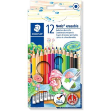 STAEDTLER "Noris Club" Színes ceruzák radírral, 12 szín, hatszögletű színes ceruza