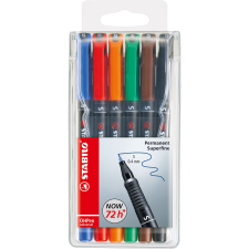 STAEDTLER STABILO OHPen universal permanent S, 6 db tok (208051) filctoll, marker
