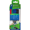 STAEDTLER Staedler Lumocolor 6 darabos Golyóstoll készlet (Vegyes tinta / F) - Fekete (318 C6-1)