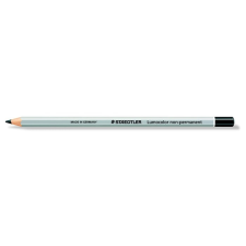 STAEDTLER Színes ceruza, hatszögletű, mindenre író, (omnichrom)  "Lumocolor", fekete színes ceruza