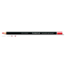 STAEDTLER Színes ceruza, henger alakú, mindenre író, (glasochrom) STAEDTLER &quot;Lumocolor&quot;, piros színes ceruza