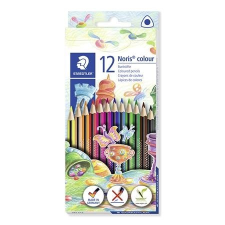 STAEDTLER Színes ceruza készlet, háromszögletű, STAEDTLER "Noris Colour 187", 12 különböző szín színes ceruza