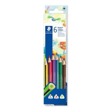 STAEDTLER Színes ceruza készlet, háromszögletű, staedtler &quot;noris colour 187&quot;, 6 különböző szín színes ceruza